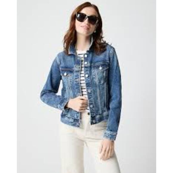 J. Crew Factory Denim Jean Jacket Size XS - Picture 1 of 7